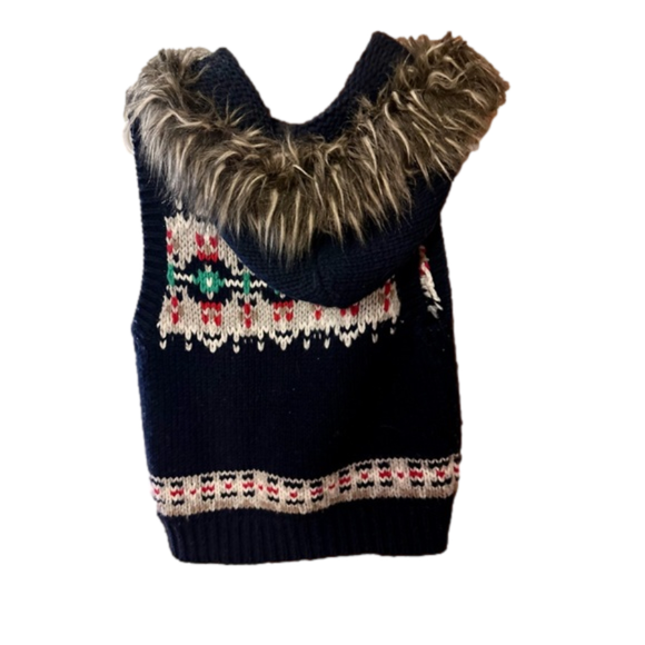 Women's American Eagle vest Medium - GUC - fur lined hood - wool/thick - Picture 2 of 4